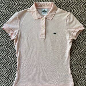 Girl's Lacoste Pale Pink Polo Size 36 (xxs)
